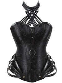 LEATHER CORSET BERRY black<br>