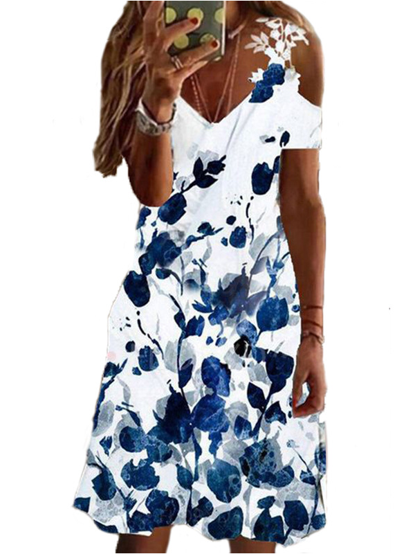 <tc>Elegantní šaty Dillini bílo-modré</tc>