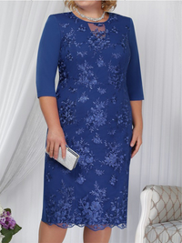 <tc>Elegantní šaty Ovalia tmavě modré</tc>