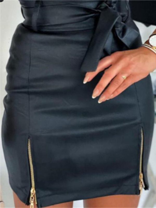 <tc>Koženková sukně Tabia černá</tc>