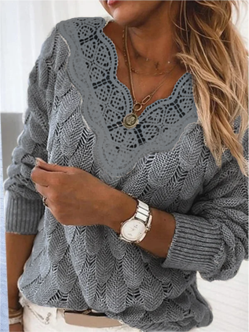 ELEGANTNÍ pulovr MARGUARETTE šedý