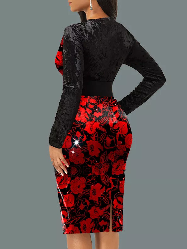 <tc>Elegantní šaty Bronwen černo-červené</tc>