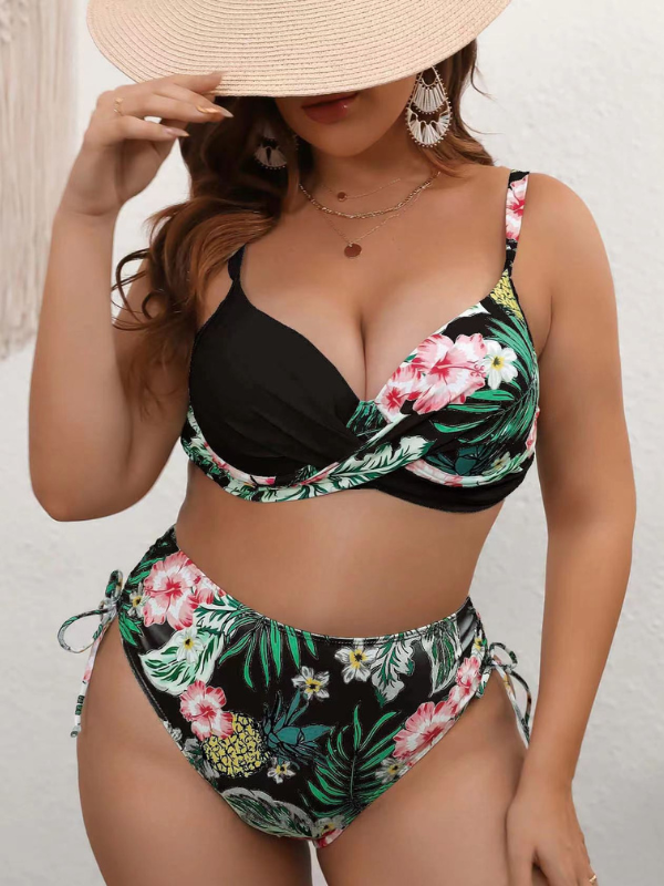 Monokini Kyra Black and Multicolor