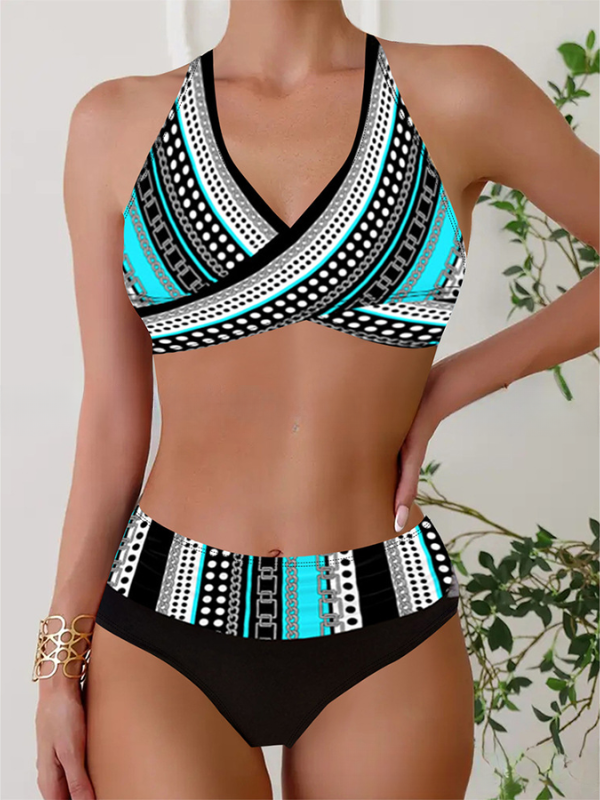 BIKINI FLEKKY černá a modrá
