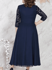 <tc>Elegantní plus size šaty Xefra modré</tc>