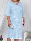 <tc>Elegantní šaty Ovalia světle modré</tc>