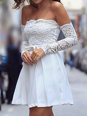 ELEGANT LACE DRESS ABBIE white