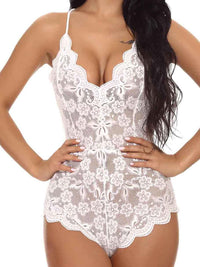 LACE BODYSUIT DELANEY white