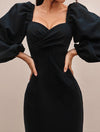 EVENING LONG SLEEVES DRESS JOY black